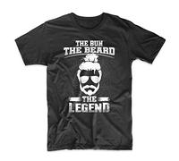KGVVCS HUAX Man Bun Tshirts - The Bun The Beard The Legend Funny Man Bun White Yellow Black Red Mens Women T Tshirts T-shirt e top 100% cotone, Colore 11, XXL