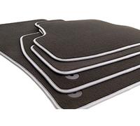 kh Teile - Tappetini in velluto per auto, modello VW Golf 7 VII GTD Edition, confezione da 4 pezzi, colore: nero/argento