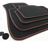 kh Teile - Tappetini per Auto Serie 3 E92 Coupé, qualità Premium, 4 Pezzi, Velluto Nero, Nastro Decorativo Rosso