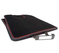 kh Teile Tappetini per camion Scania Serie S R Tuning Tappetini Cabina Cabina, Velluto Nero, Rosso