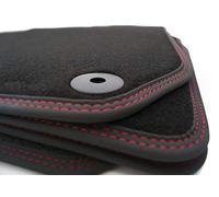 kh Teile - Tappetini per Golf 8 (Doppia Cucitura), qualità Originale, in Velluto, 4 Pezzi, Nero e Rosso