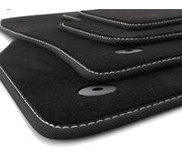 kh Teile - Tappetini per Polo VI 6 AW, in velluto, 4 pezzi, colore: Nero/Bianco
