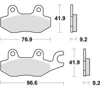 KH197 PASTIGLIE FRENO ORGANICHE HONDA XLV 125 01-13, VT 125 SHADOW 99-08, SUZUKI