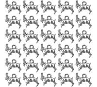 KH866 30 ciondoli a forma di capra in argento anticato, 18 x 12 mm, ciondoli in metallo a forma di animale per la creazione di gioielli, artigianato o progetti fai da te