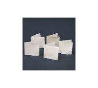 Khadi: bianco biglietti di auguri con buste per acquerelli: 8 x 8 cm: 5 confezione