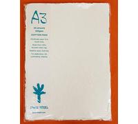 Khadi Carta per acquerelli, 100% fatta a mano, 320 g/m², ruvida, confezione da 20 fogli, formato A3
