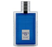 Khadlaj KARUS BLU SPICE Eau de Parfum in flacone spray da 100 ml - Profumo di alta qualità da uomo con note di tè, bergamotto, cannella e legno d'ambra