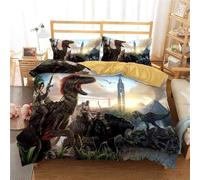 KHAFVXTP Set Lenzuola Letto Singolo Gamer, Set Anallergico e Antiacaro, Copriletto Singolo con Cerniera, Lenzuola(135 * 200cm)