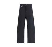 Khaite Black Cotton Straight-Leg Jeans - 28