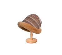 (Khaki) Paraorecchie da donna con cappello a secchiello, cappello invernale spesso, resistente al fr