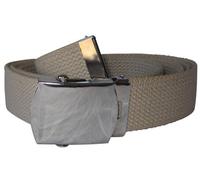 KHAKI Stile Militare Tessitura Coyote Cintura Dei Pantaloni 130cm con Argento
