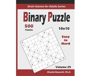 Khalid Alzamili Binary Puzzle (Tascabile) Brain Games for Adults