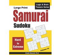 Khalid Alzamili Large Print Samurai Sudoku (Tascabile) Logic & Brain Teasers