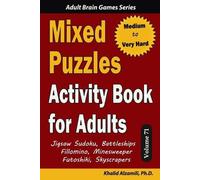 Khalid Alzamili Mixed Puzzles Activity Book for Adults (Tascabile)