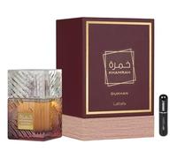 Khamrah Dukhan Profumo Eau de Parfum 100 ml Arabo Unisex di lunga durata, atomizzatore ricaricabile, affumicato e speziato con note di tabacco, ambra e pralina