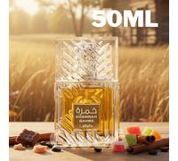 Khamrah Qahwa 50ML Eau de Parfum unisex - Eau de Parfum unisex Khamrah Qahwa 100ML della marca Lattafa- Fragranza avvolgente e calda- Note di testa: Bergamotto, Noce moscata, Cannella- Note di cuore: