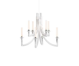 KHAN METAL Lampadario Cristallo