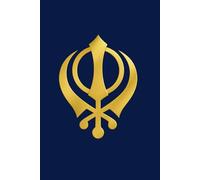 Khanda Premium Notebook - Navy Heritage Edition: Classic 6×9 Sikh Journal with Golden Khanda Emblem & Watermark Pages - Elegant Writing Notebook