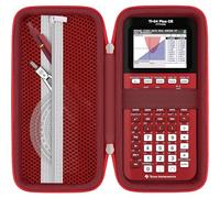 Khanka Custodia da viaggio rigida di ricambio per Texas Instruments TI-83 Plus/TI-84 Plus/TI-84 Plus CE Calcolatrice grafica a colori, solo caso (rosso radicale)