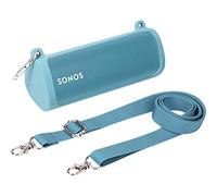 Khanka Custodia in silicone compatibile con Sonos Roam 2 / Sonos Roam/Sonos Roam SL altoparlante portatile impermeabile Bluetooth, con tracolla e moschettone, blu, solo custodia