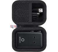 Khanka Custodia per Anker Nano Adattatore Universale da Viaggio,Nero | Compatibile con l’Adattatore da Viaggio Anker Nano 5 in 1, 20 W(A9215); Struttura Rigida, Interno in Velluto;Solo Custodia
