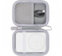 Khanka Custodia per Anker Nano/MagGo Power Bank, Batteria Magnetica Ultra-Sottile da 5000mAh/10000mAh, Compatibile con Caricatore Anker Qi2 Certificato 15W(A1665/A1664), Solo Custodia (Bianco)