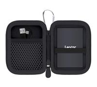 Khanka Custodia per Lexar ES5 ES4 SL500 SL500M 1TB/2TB/4TB Portatile SSD, Custodia di Conservazione per Lexar/ES5/ES4/SL500/SL500M Esterno SSD (Nero)