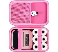 khanka Custodia rigida con etichettatrice Phomemo m221/M220/M110/m110s, portatile, Bluetooth, per etichette per stampanti, cavo USB e accessori (solo custodia)