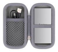 Khanka Custodia rigida da trasporto per SSD esterno portatile Lexar ES3 da 1 TB e 2 TB, antiurto, in EVA, custodia da viaggio per unità a stato solido portatile Lexar ES3, solo custodia (grigio)