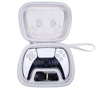 Khanka - Custodia rigida di ricambio per controller wireless Sony Playstation 5 DualSense, colore: Grigio Bianco