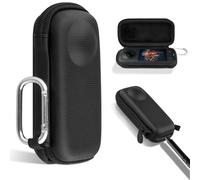 Khanka Custodia Rigida per Insta360 X5 X4 Action Cam con Moschettone,Nero