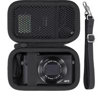 Khanka per Canon PowerShot SX740 HS/G7 X Mark II/Mark III/V1 Fotocamera Digitale Custodia Rigida da Viaggio con Maniglia e Tracolla, Solo Custodia (Nero)