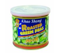 Khao Shong piselli verdi tostati con Wasabi, piselli croccanti in accappa, alternativa più povera di grassi alle noci, affilatura media, barattolo da 8 x 140 g