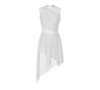 KHASCBNF Abito da Danza Lirica Moderna Donna | Costume da spettacolo di pattinaggio di figura for body da ginnastica for balletto con strass