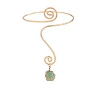 KHASCBNF Bracciale Braccio Superiore Braccialetti con polsini pietre Bracciale catena in turchese aperto regolabile in ferro braccio superiore a spirale gioielli estetici