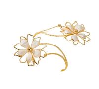 KHASCBNF Bracciale Braccio Superiore Elegante bracciale a forma di fiore con braccio superiore for donna, colore oro, giglio, aperto, gioielli da sposa estetici, damigella d'onore