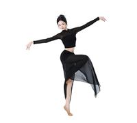 KHASCBNF Costume da Performance di Danza Lirica Moderna Donna | Abito body in rete divisa con strass senza maniche for pattinaggio su ginnastica