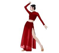 KHASCBNF Costume da Performance di Danza Lirica Moderna Donna | Abito body in rete divisa con strass senza maniche for pattinaggio su ginnastica