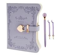 KHASCBNF Diario Con Codice Diario con lucchetto e chiavi da 360 pagine in pelle PU formato B6 penna Set di diari carini(Purple)