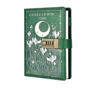 KHASCBNF Diario Con Codice Diario vintage in similpelle B6 con lucchetto, 224 pagine, diario protetto da password, organizer multifunzionale, cancelleria(Color 2)