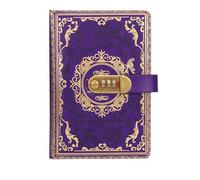 KHASCBNF Diario Con Codice Quaderno A5 Vintage PU Password Blocco Note Privacy Registro Segreto Ufficio Cancelleria Diario in Pelle Forniture Scolastiche(Purple)