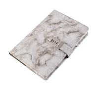 KHASCBNF Diario Con Codice Quaderno con password, diario personale codice di blocco, note spesso in pelle PU, forniture for ufficio e scuola(Grey)