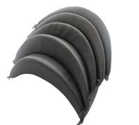 KHASCBNF Foam Shoulder Pad 2 Paia 4 Pezzi Bianco/Nero Spalline Imbottite in Spugna Rigida for Giacche, Cappotti, Vestiti, Accessori da Cucito(Black,1.8cm)
