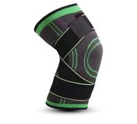 KHASCBNF Ginocchiere Sportive Ginocchiera a compressione sportiva in un unico pezzo Ginocchiere elastiche pressurizzate Supportano l'attrezzatura fitness for la protezione da basket(Green,XL)