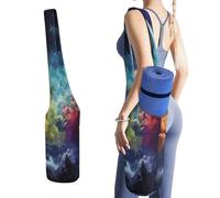 KHAUERBC Borsa da palestra arcobaleno cielo e luna Oga, borsa per tappetino da yoga, per donne e uomini. Borsa tote in tela leggera per yoga, pilates, studio, allenamento, uso all'aperto