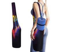 KHAUERBC Borsa da palestra con cuore arcobaleno Oga, borsa per tappetino da yoga, per donne e uomini. Borsa in tela leggera per yoga, pilates, studio, allenamento, uso all'aperto