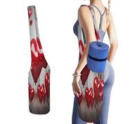 KHAUERBC Borsa da palestra con cuore rosso e cuore, borsa per tappetino da yoga, per donne e uomini. Borsa in tela leggera per yoga, pilates, studio, allenamento, uso all'aperto