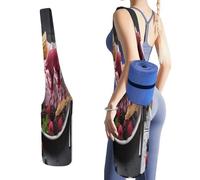 KHAUERBC Borsa da palestra con gelato al lampone Oga, borsa per tappetino da yoga, per donne e uomini. Borsa in tela leggera per yoga, pilates, studio, allenamento, uso all'aperto