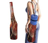 KHAUERBC Borsa da palestra con libellula rossa, borsa porta tappetino da yoga, per donne e uomini. Borsa in tela leggera per yoga, pilates, studio, allenamento, uso all'aperto