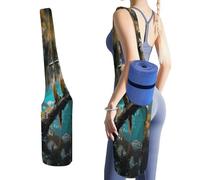 KHAUERBC Borsa da palestra con suoni rilassanti con pioggia e uccelli, borsa per tappetino da yoga, per donne e uomini. Borsa in tela leggera per yoga, pilates, studio, allenamento, uso all'aperto